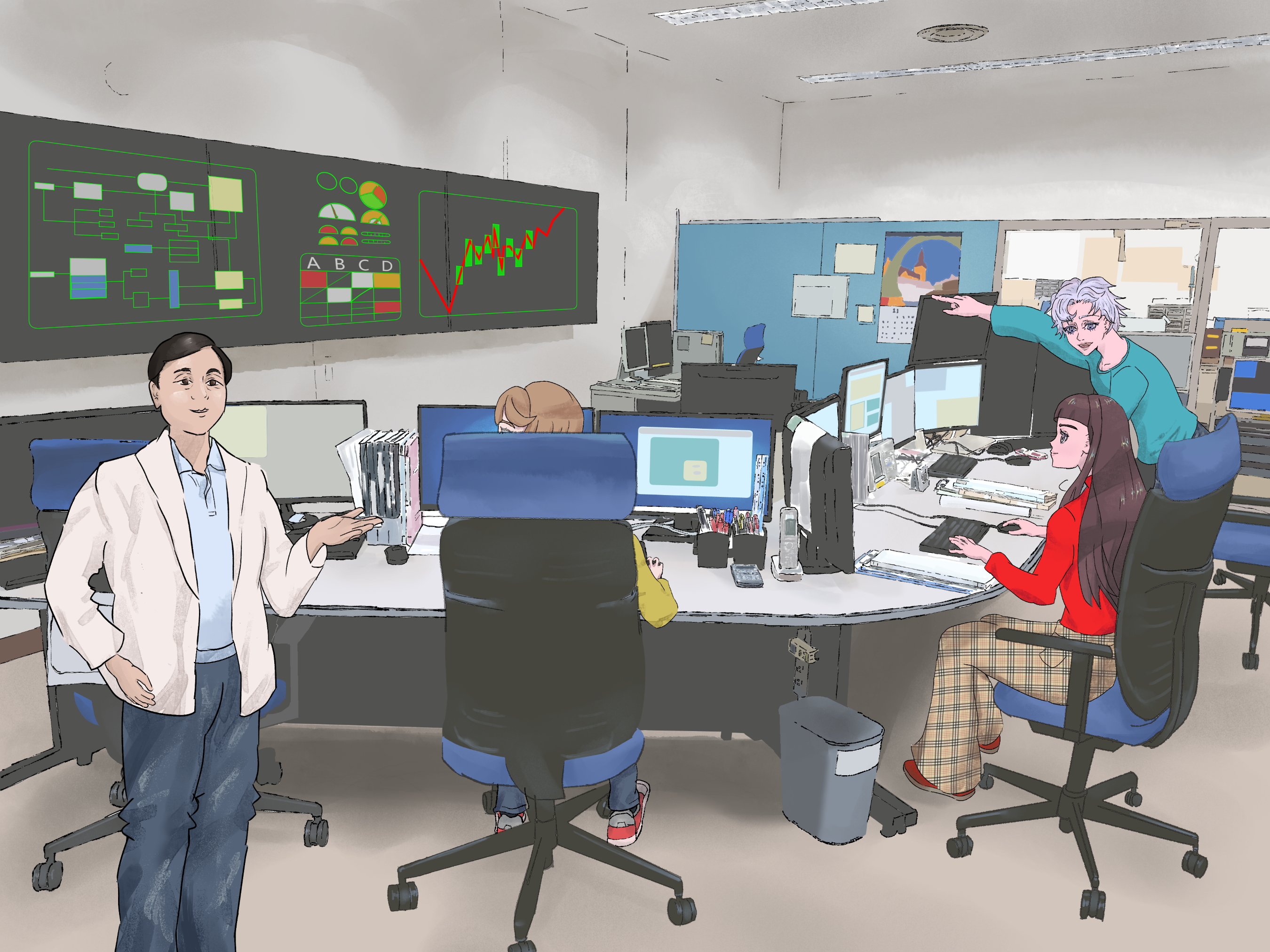 大型サイクロトロン 制御室